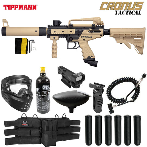 Tippmann Cronus Tactical Red Dot CO2 Paintball Gun Starter Package