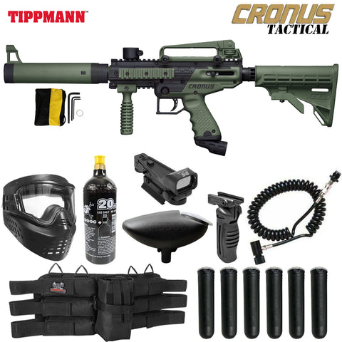 Tippmann Cronus Tactical Red Dot CO2 Paintball Gun Starter Package