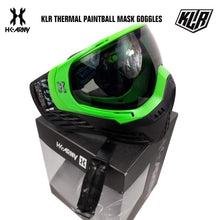 CLEARANCE - HK Army KLR Thermal Paintball Mask Goggle - Blackout Neon Green - USED
