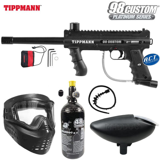 Maddog Tippmann 98 Custom Platinum Series Bronze HPA Paintball Gun Marker Starter Package