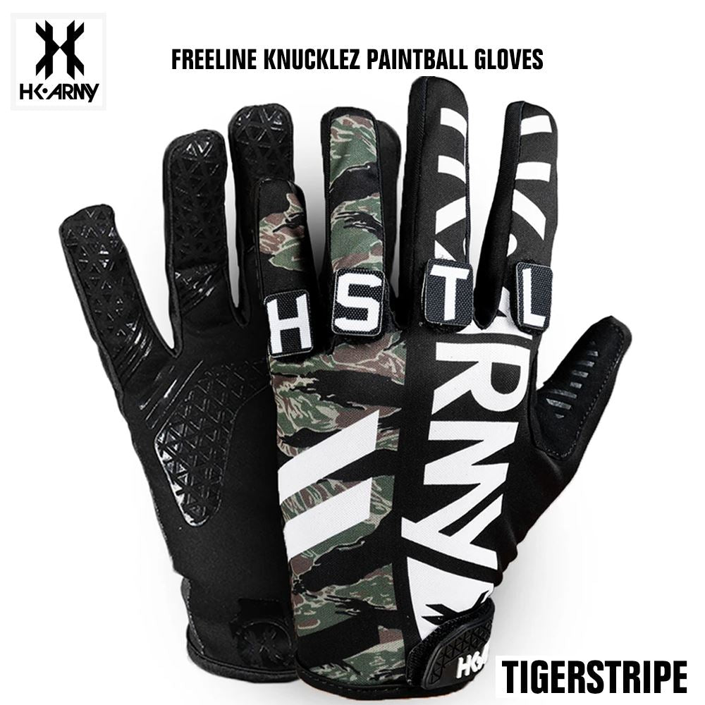 HK Army Freeline Knucklez Paintball Gloves - Tigerstripe