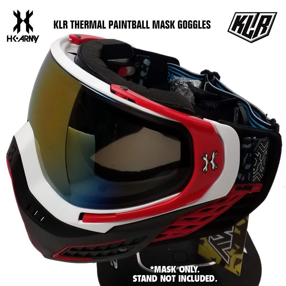 CLEARANCE - HK Army KLR Paintball Goggle Mask - Scorch - White / Red-Fusion Lens - OPEN BOX