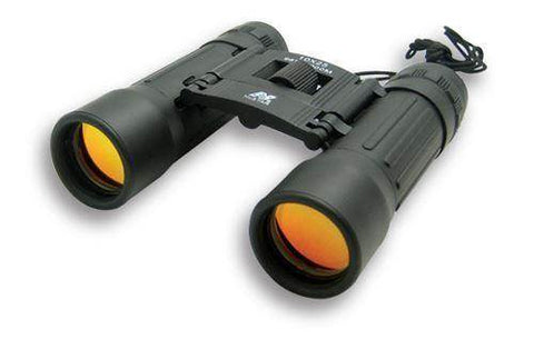 NcStar Compact 10x25mm DCF Black Binoculars w/ Ruby Lens