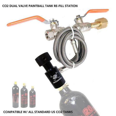 Maddog Paintball CO2 Fill Station, Dual Valve Bottle Refill for CO2 Tanks - OPEN BOX
