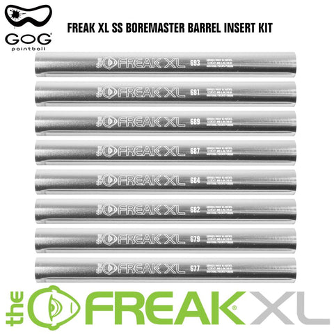 GoG Freak XL Boremaster Paintball Barrel Insert Kit - Aluminum or Stainless Steel
