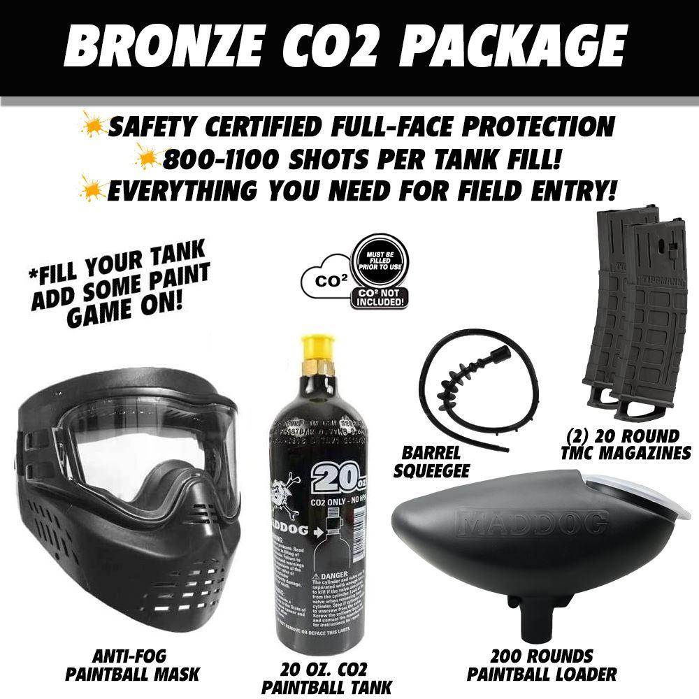 Maddog Tippmann TMC MAGFED Bronze Paintball Gun Starter Package - PaintballDeals.com