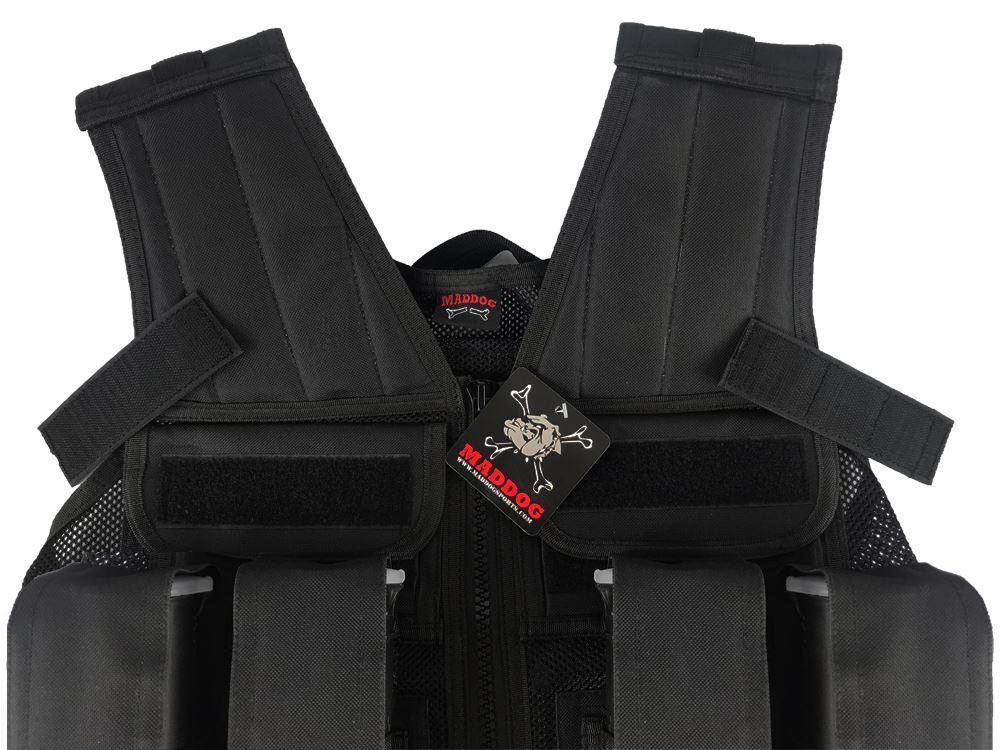 Maddog Tactical Paintball Battle Vest | Holds 6 Pods & Tank Up to 90ci