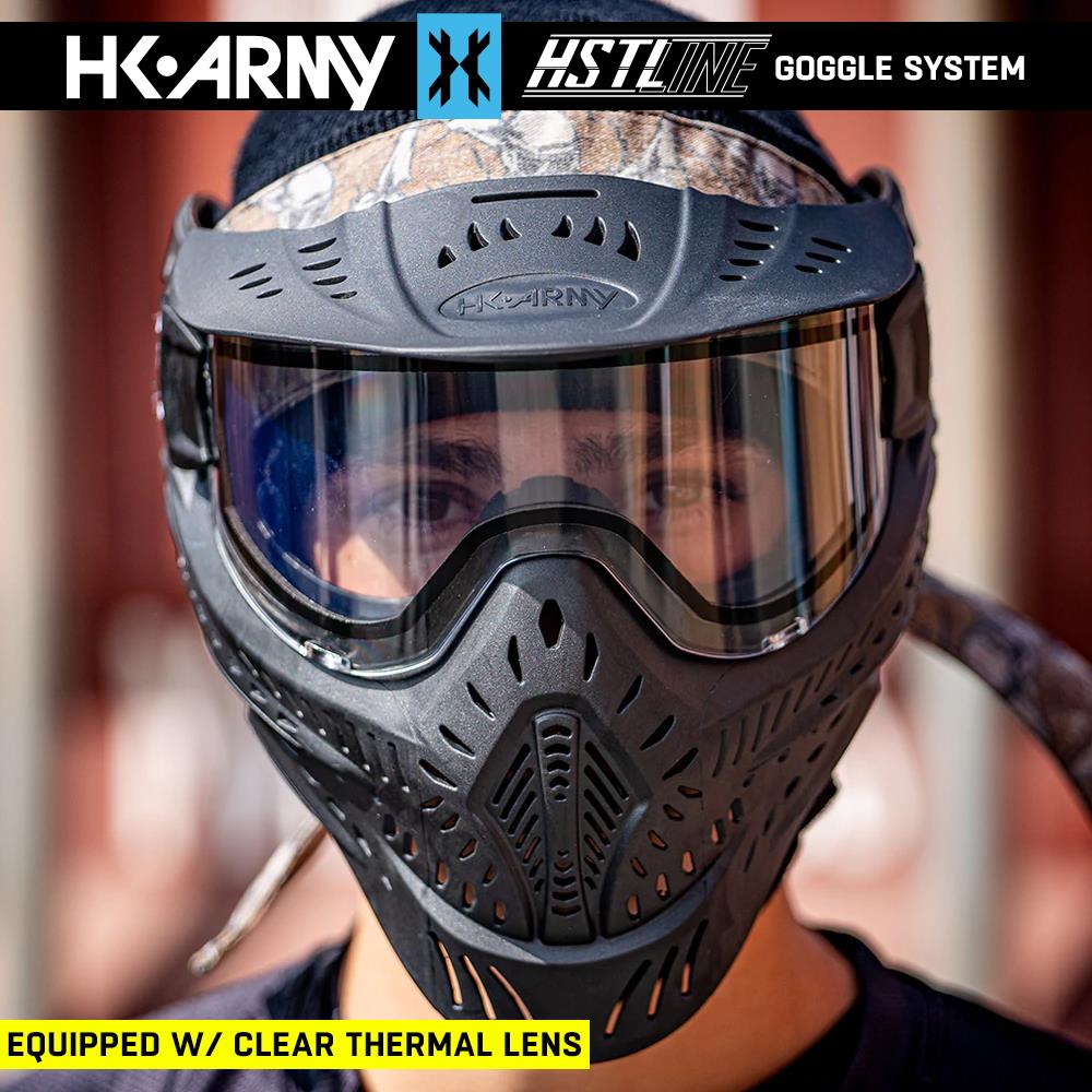 CLEARANCE HK Army HSTL Goggle Thermal Dual Paned Paintball Mask - Black | USED