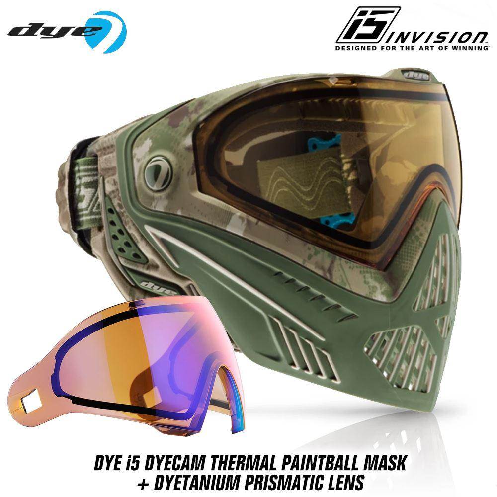 Dye I5 Thermal Paintball Mask Goggles with GSR Pro Strap - DyeCam - PaintballDeals.com