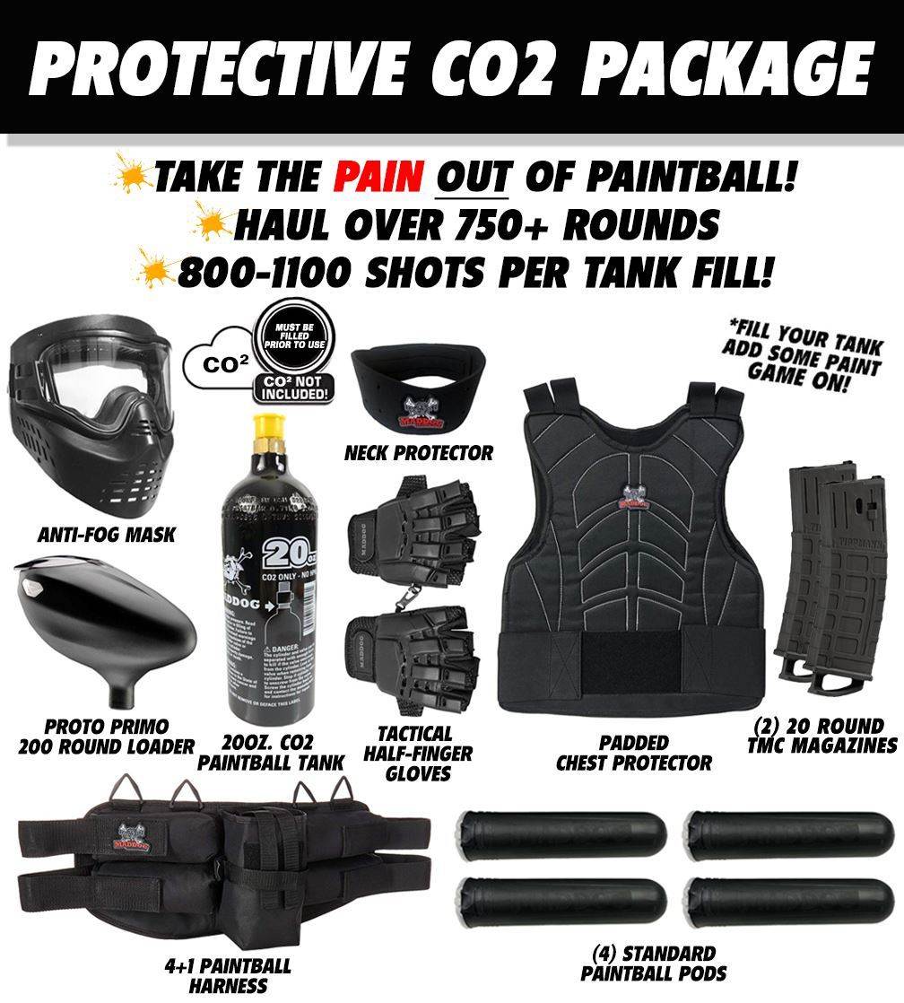 Maddog Tippmann TMC MAGFED Protective Paintball Gun Starter Package - PaintballDeals.com