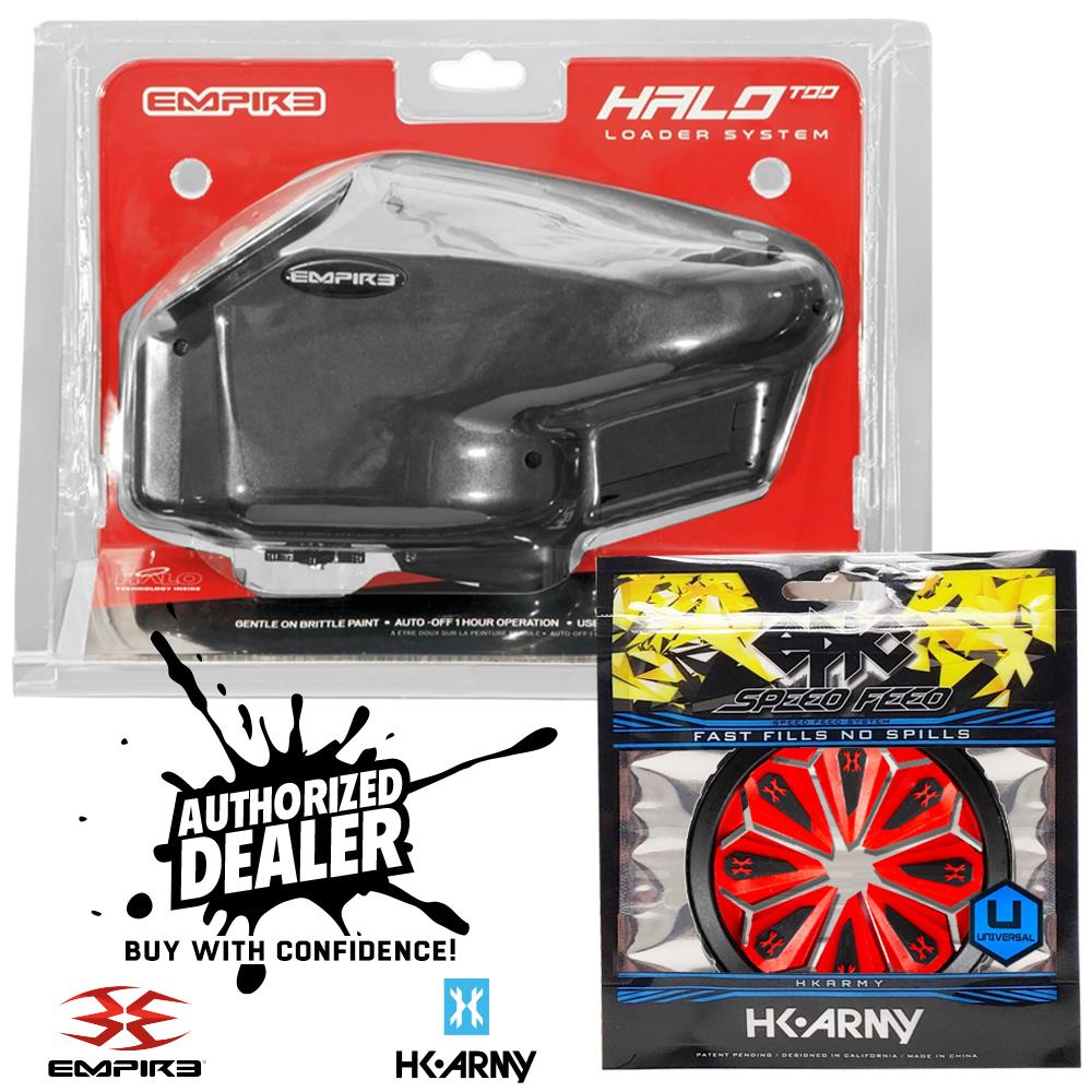 Empire Halo Too Electronic Paintball Loader with HK Army Epic Speed Feed - 20+ BPS