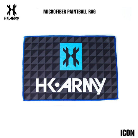 HK Army Microfiber Paintball Goggle Rag - Icon - Black - PaintballDeals.com