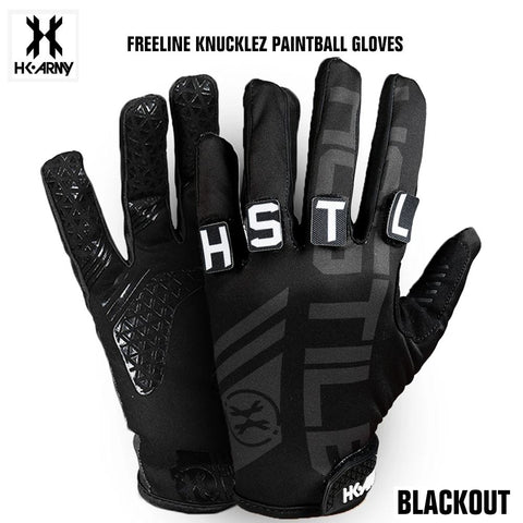 HK Army Freeline Knucklez Paintball Gloves - Blackout