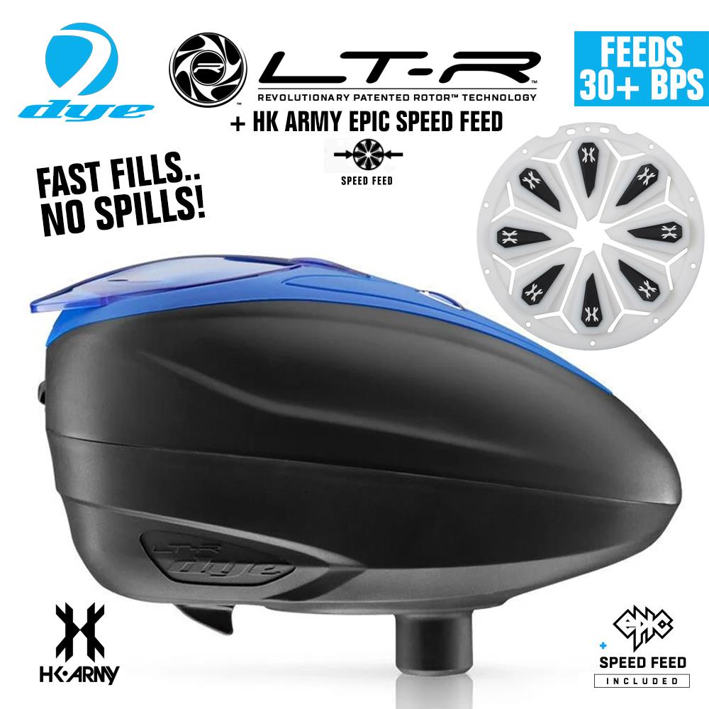 Dye LT-R Electronic Paintball Loader with HK Army Epic Speed Feed