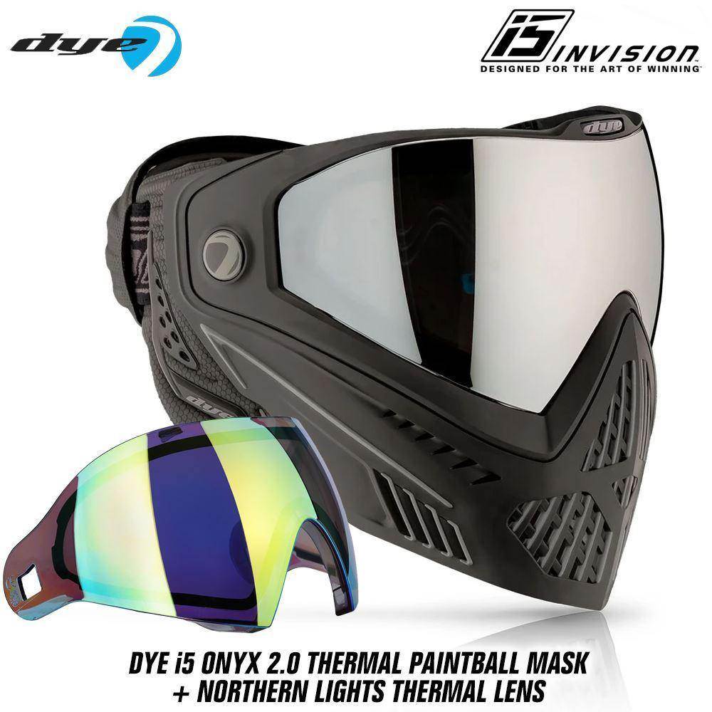 Dye I5 Thermal Paintball Mask Goggles with GSR Pro Strap - PaintballDeals.com