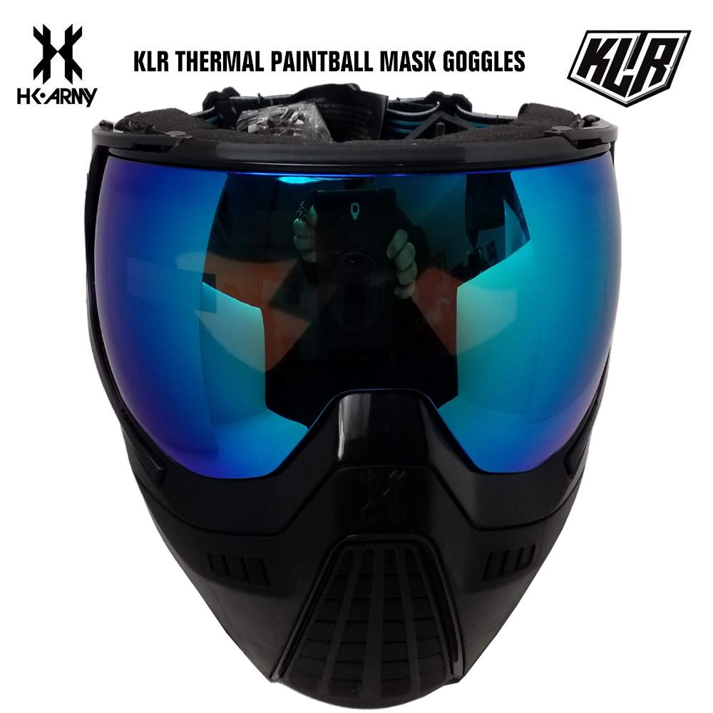 CLEARANCE - HK Army KLR Thermal Anti-Fog Paintball Mask Goggles - Onyx (Black/Black) - Arctic Lens - OPEN BOX