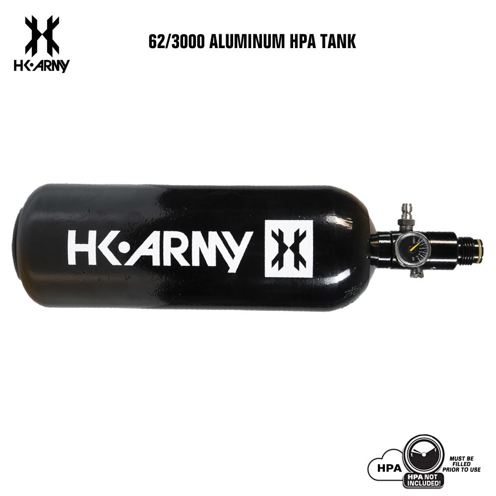 CLEARANCE HK Army 62/3000 Compressed Air HPA Paintball Tank - Black | 2023 Hydro