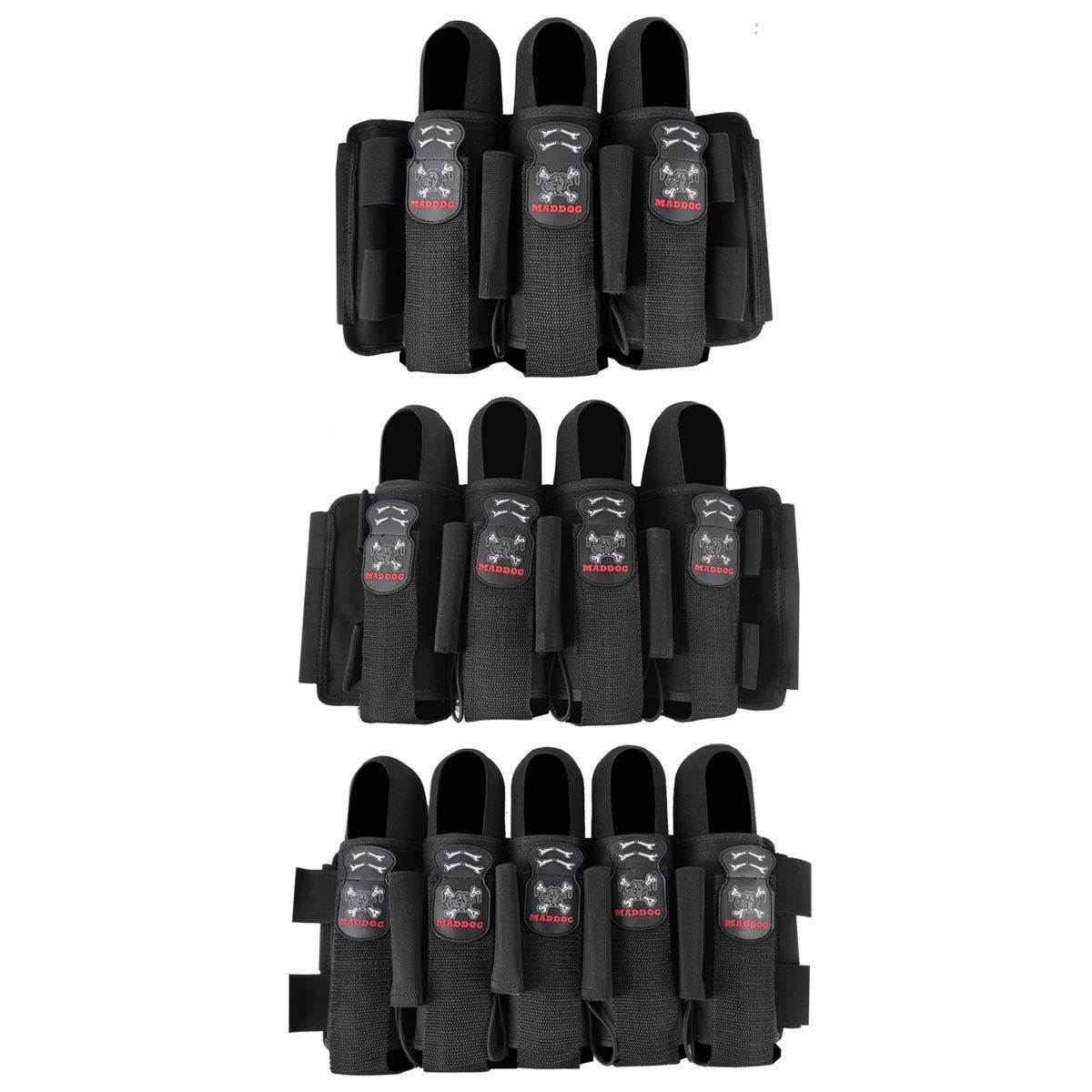 Maddog Pro Paintball Harness Pod Vertical Holder Belt 3+2 4+3 5+4