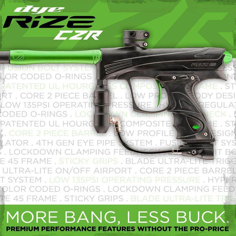 Dye Rize CZR Maddog Elite HPA Paintball Gun Package
