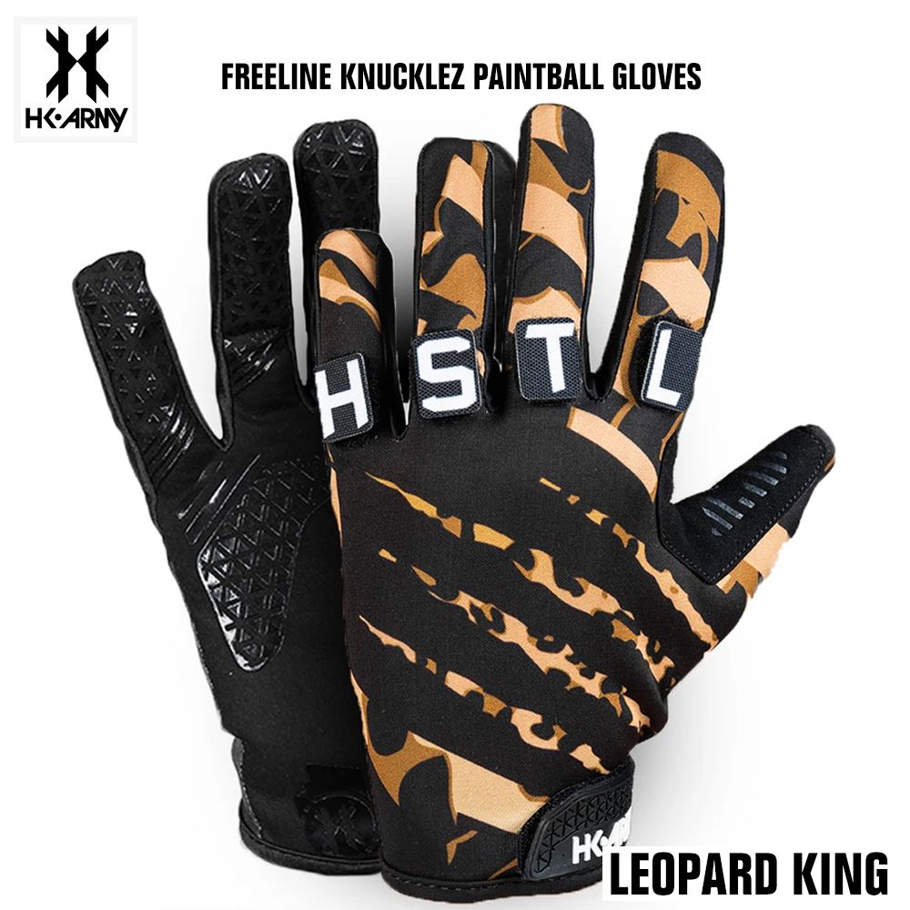 HK Army Freeline Knucklez Paintball Gloves - Leopard King