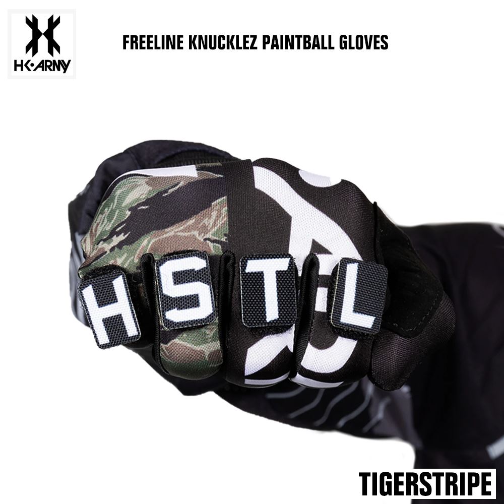 HK Army Freeline Knucklez Paintball Gloves - Tigerstripe