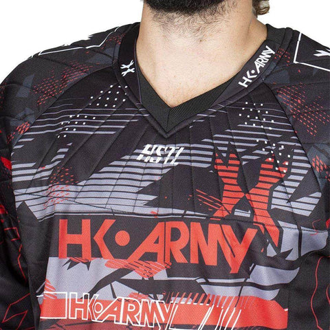 HK Army HSTL Line Padded Paintball Jersey - Lava - PaintballDeals.com