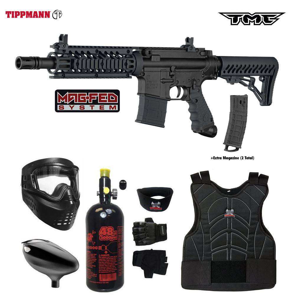 Tippmann TMC MAGFED Beginner Protective HPA Paintball Gun Package