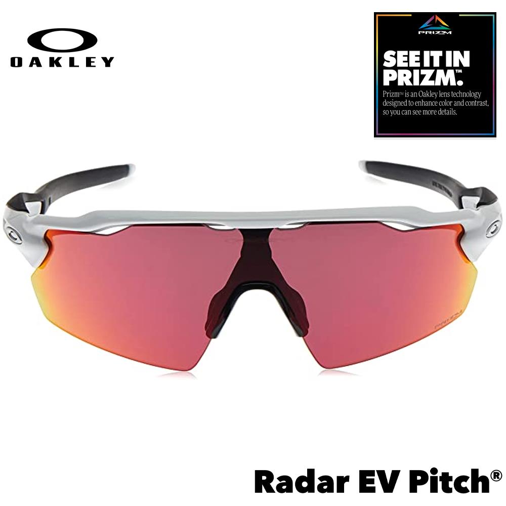 Oakley Radar EV Pitch Men's Sunglasses - Polished White w/ PRIZM BB Outfield Lenses