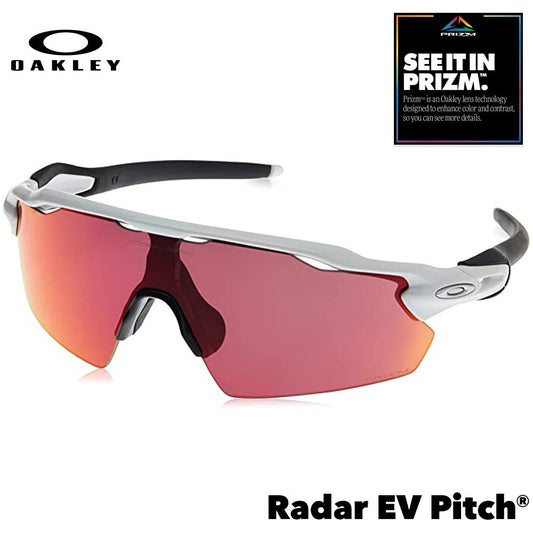 Oakley Radar EV Pitch Men's Sunglasses - Polished White w/ PRIZM BB Outfield Lenses