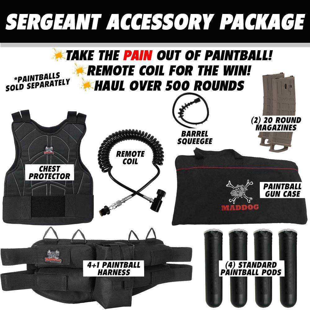 Maddog Tippmann TMC MAGFED Sergeant Paintball Gun Starter Package - PaintballDeals.com