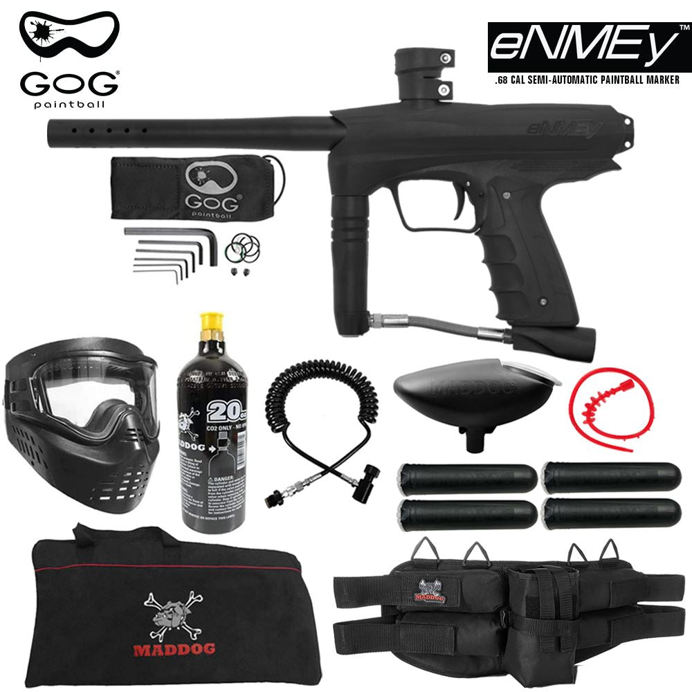 Maddog GoG eNMEy Paintball Gun Marker Specialist CO2 Starter Package