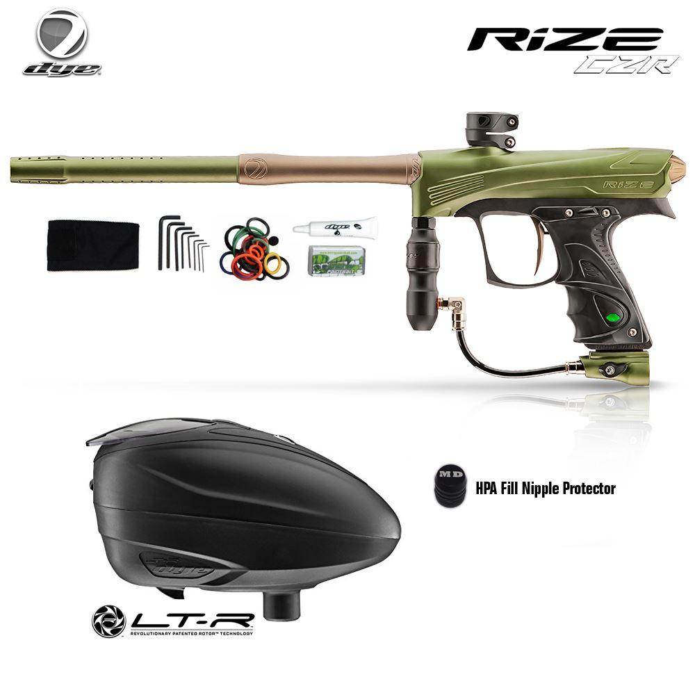 Dye Rize CZR Paintball Gun with Dye LT-R Paintball Loader Combo Package