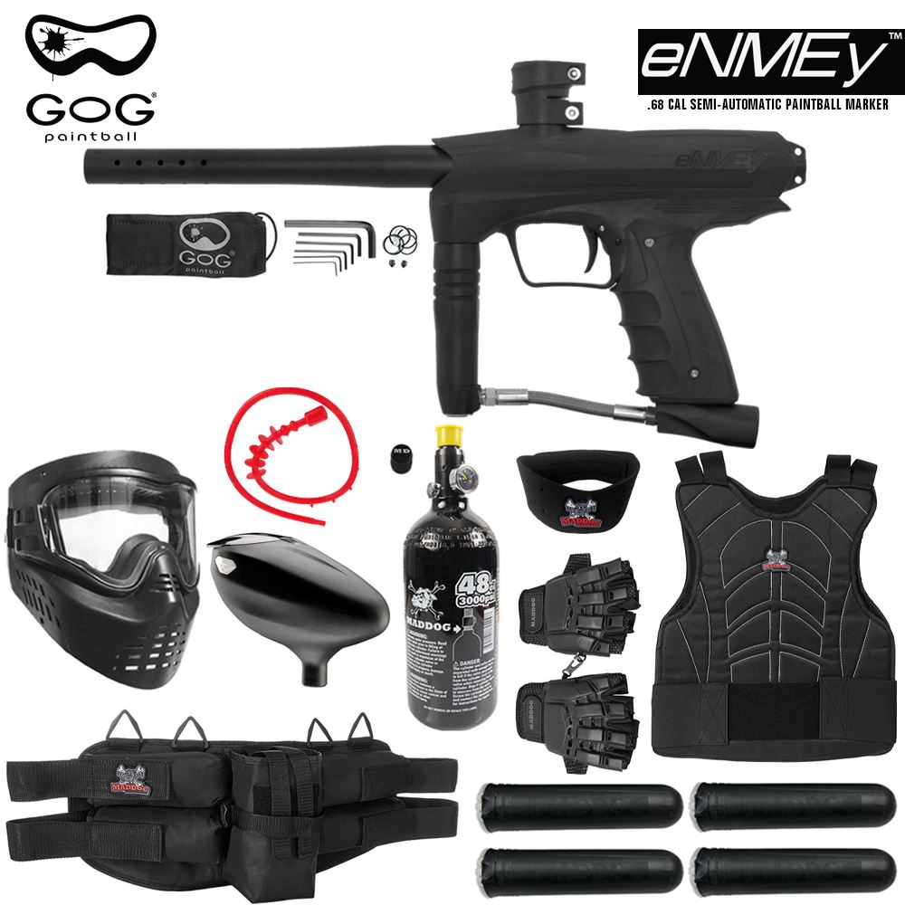 Maddog GoG eNMEy Paintball Gun Marker Protective HPA Starter Package