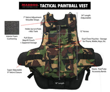 Maddog Tactical Paintball Vest Pod Holder - Woodland Camo