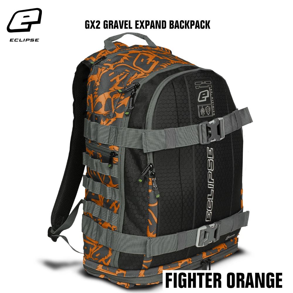 Planet Eclipse GX2 Gravel Paintball Expand Backpack Gearbag - Fighter Orange