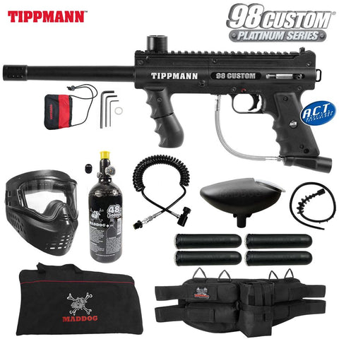 Maddog Tippmann 98 Custom Platinum Series Specialist Paintball Gun Marker Starter Package