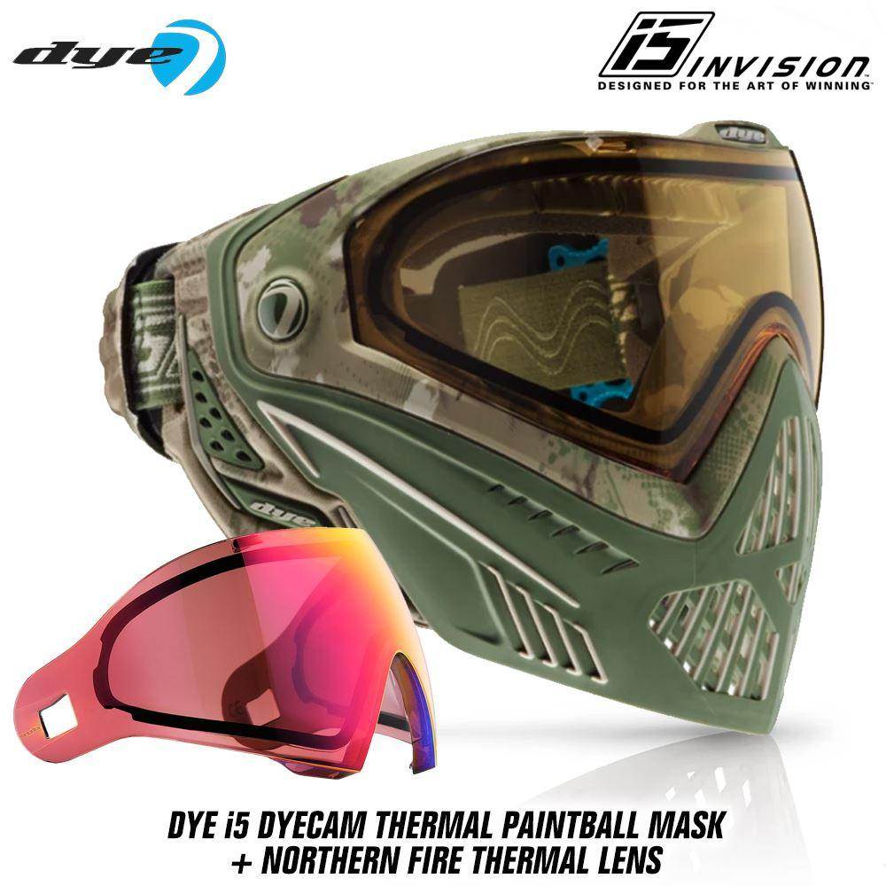 Dye I5 Thermal Paintball Mask Goggles with GSR Pro Strap - DyeCam - PaintballDeals.com