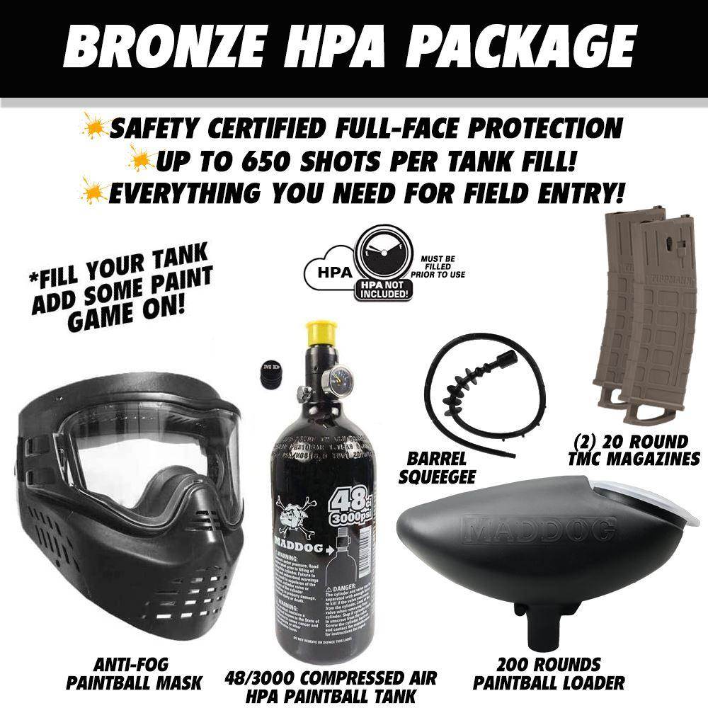 Maddog Tippmann TMC MAGFED Bronze Paintball Gun Starter Package - PaintballDeals.com