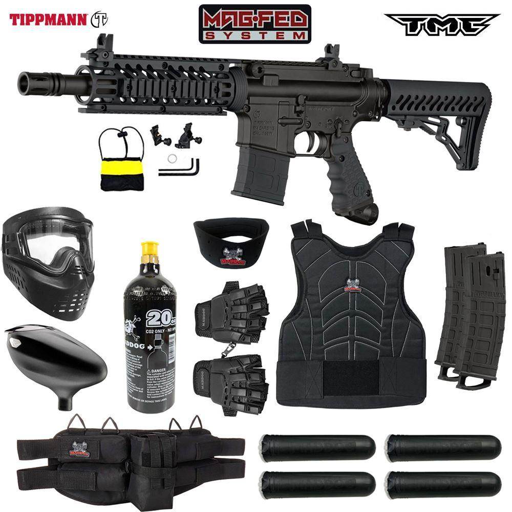 Maddog Tippmann TMC MAGFED Protective Paintball Gun Starter Package - PaintballDeals.com