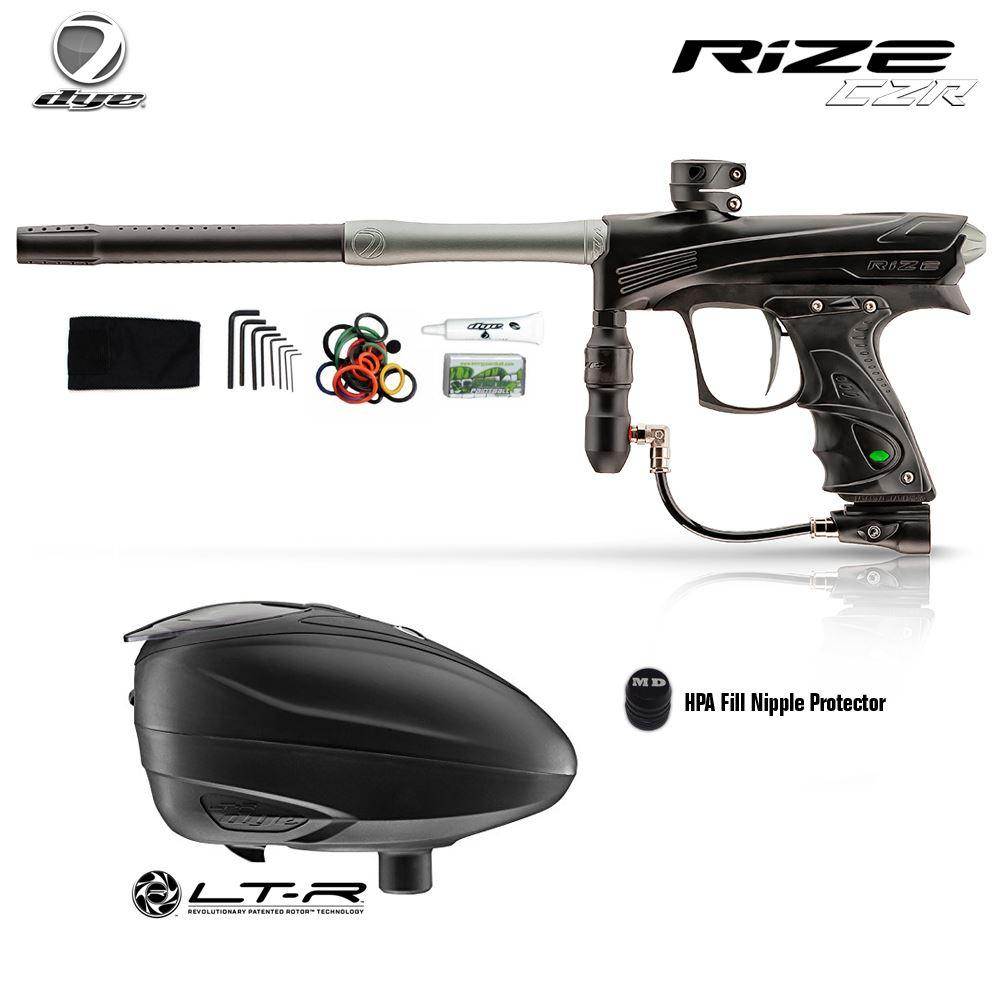 Dye Rize CZR Paintball Gun with Dye LT-R Paintball Loader Combo Package