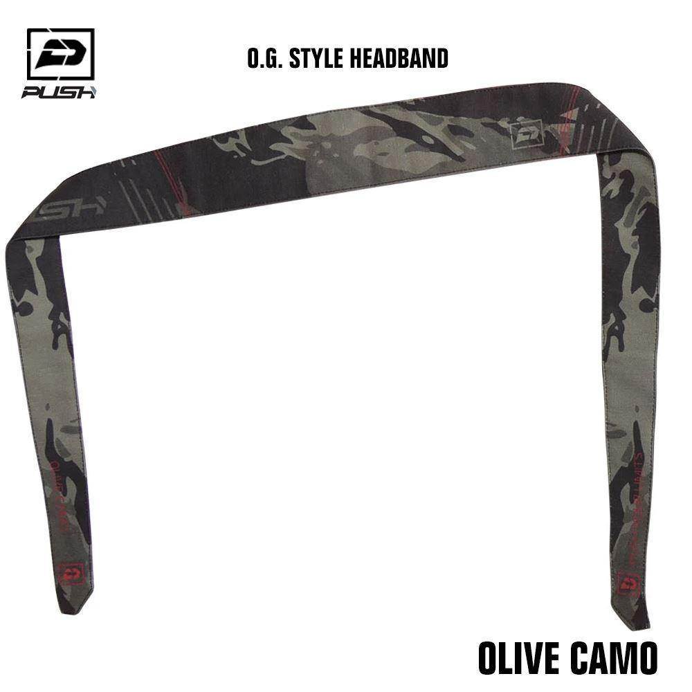 Push Paintball O.G. Style Headband - Olive Camo - PaintballDeals.com