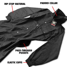 Maddog Tactical Paintball Rip Stop Coverall Jumpsuit - Black - Large - OPEN BOX