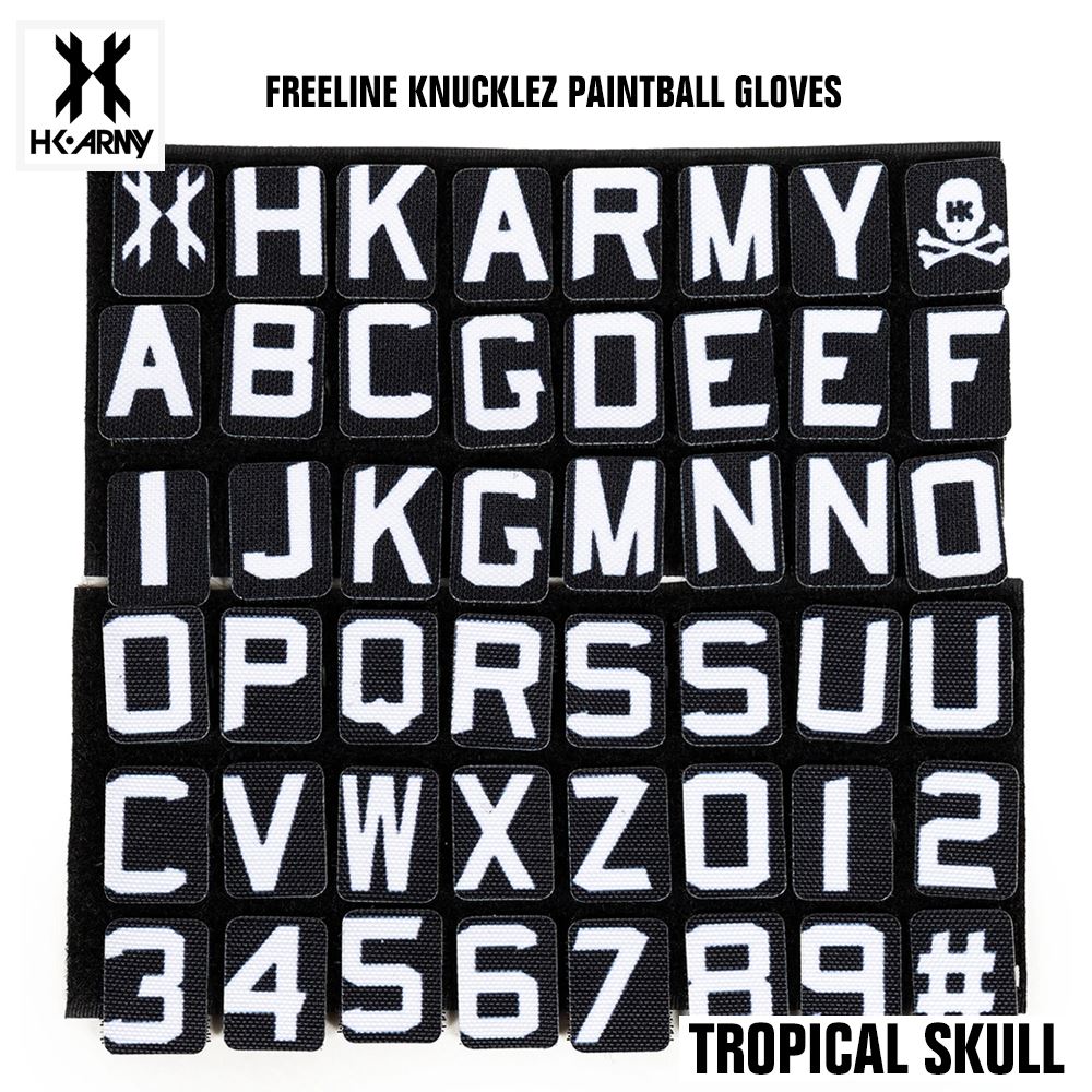 HK Army Freeline Knucklez Paintball Gloves - Tropical Skull