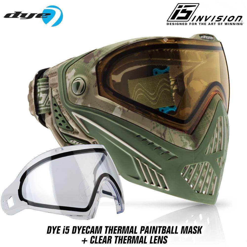 Dye I5 Thermal Paintball Mask Goggles with GSR Pro Strap - DyeCam - PaintballDeals.com