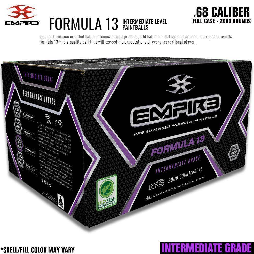 Empire Formula 13 .68 Caliber Paintballs - Orange Shell / Yellow Fill - PaintballDeals.com