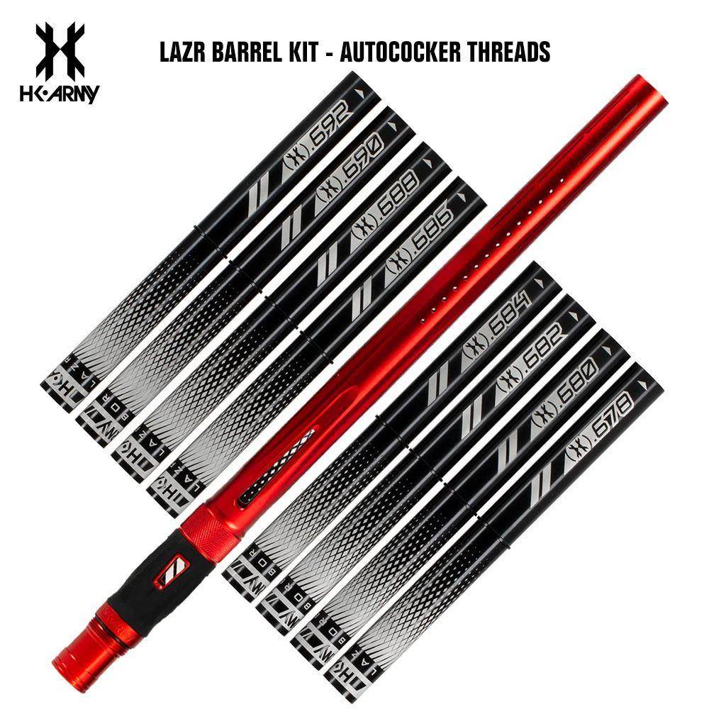 HK Army LAZR Paintball Barrel Kit - Autococker Threads - Black Inserts - PaintballDeals.com
