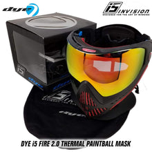CLEARANCE Dye i5 Paintball Goggles - Fire 2.0 - Black / Red - Used But NOT Abused*
