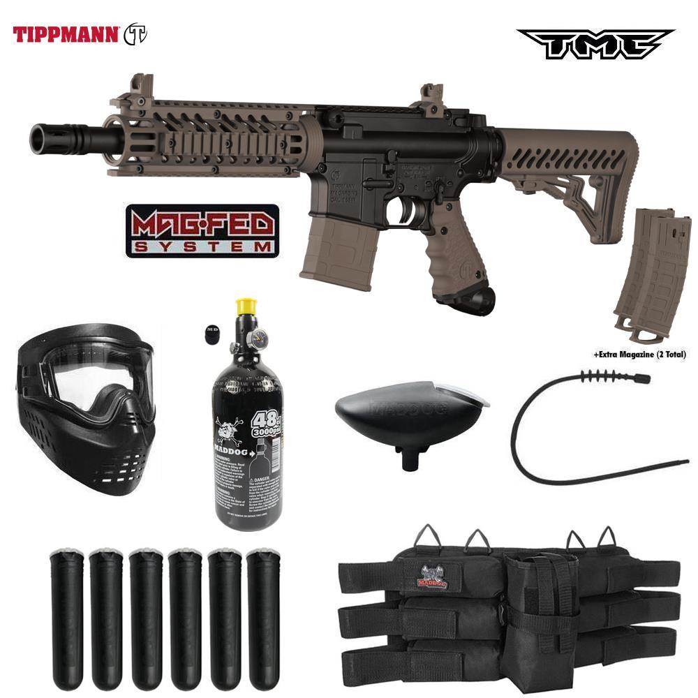Maddog Tippmann TMC MAGFED Titanium HPA Paintball Gun Marker Starter Package
