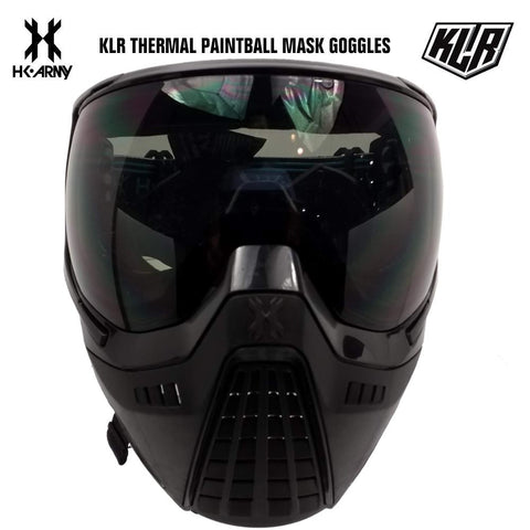CLEARANCE - HK Army KLR Thermal Paintball Mask Goggle - Onyx Black / Black - OPEN BOX