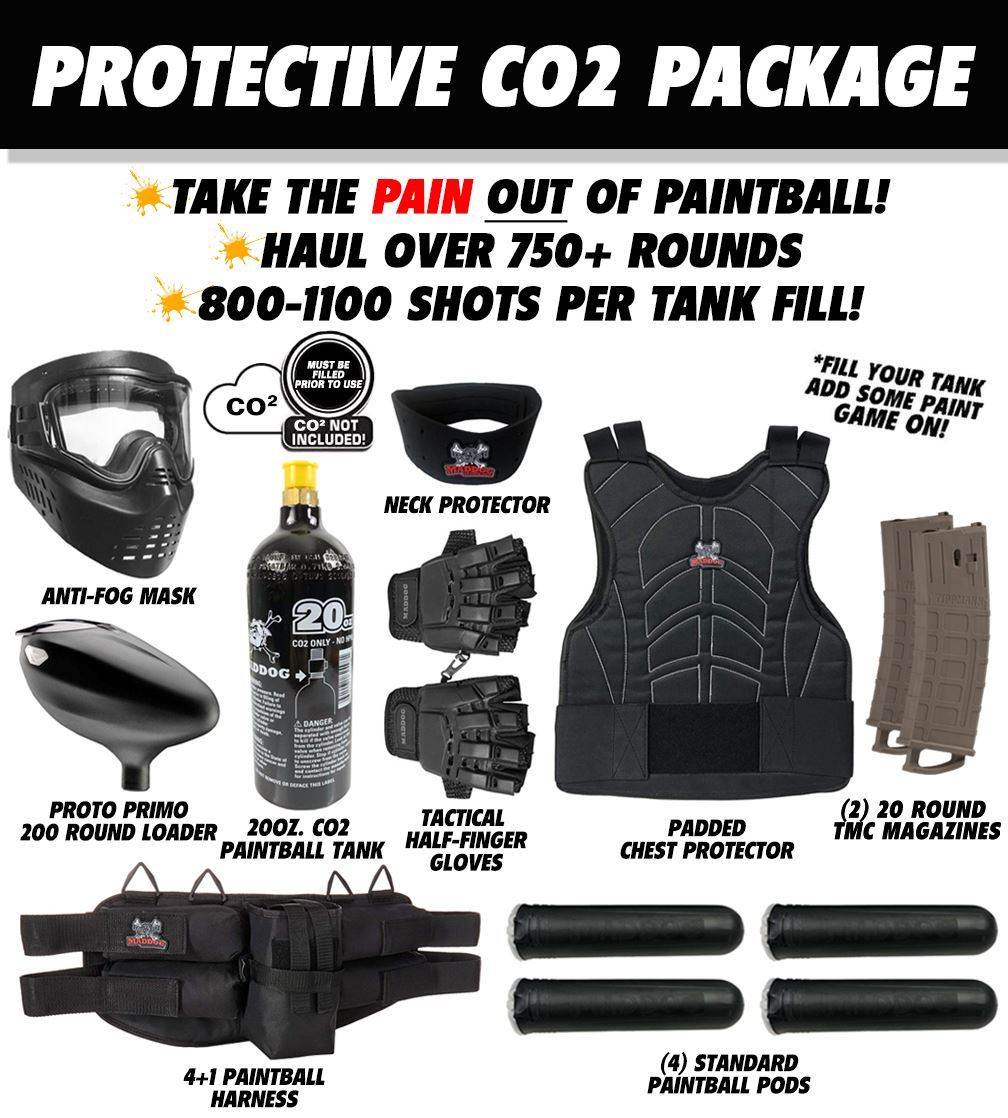 Maddog Tippmann TMC MAGFED Protective Paintball Gun Starter Package - PaintballDeals.com